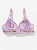 BEAUWEAR Thick Pad Push Up Bra with wire for Small Chest Women Letter Print Mesh Underwear Breathable 75B 80B 85B 90B