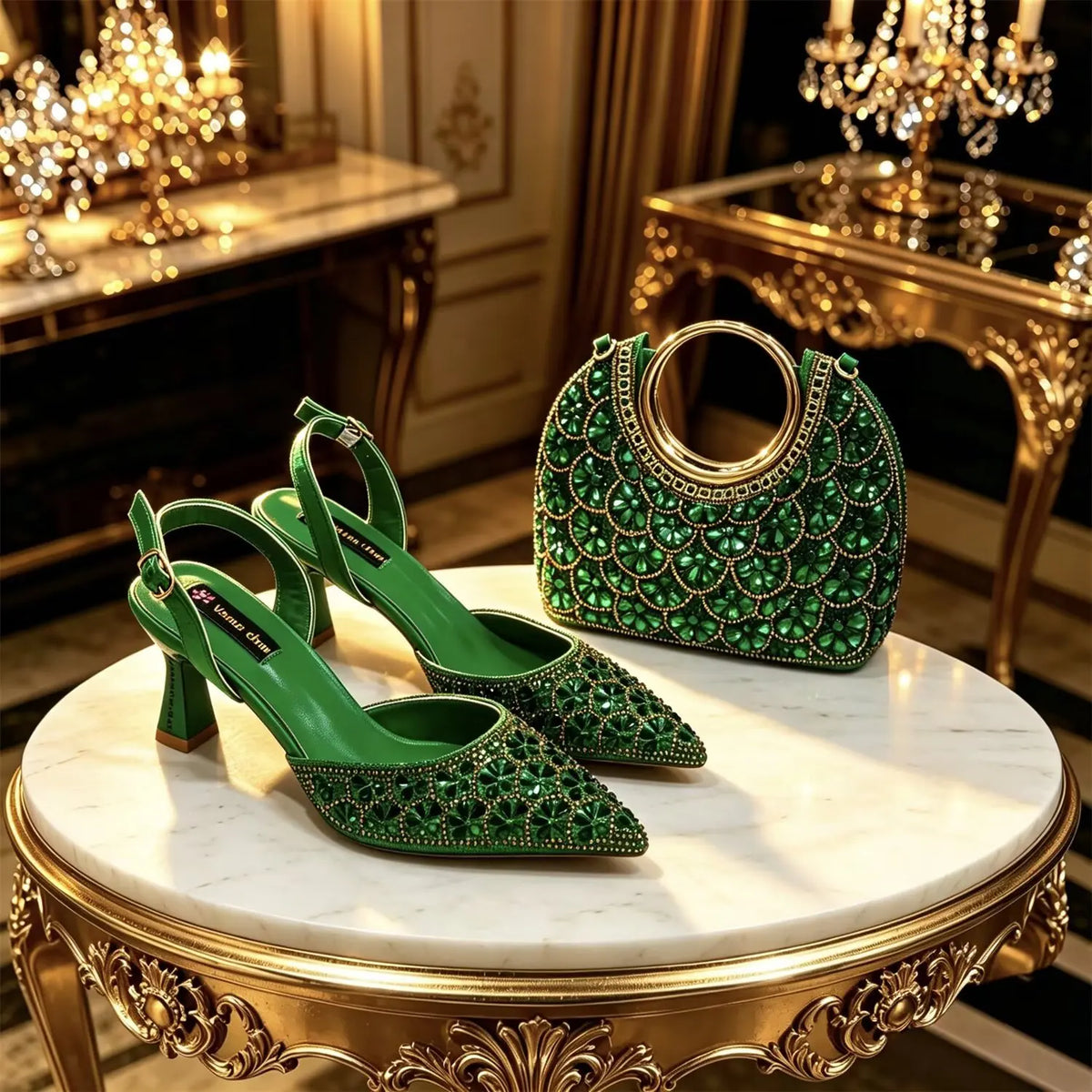 Doershowfashion High Quality African Style Ladies Shoes And Bags Set Latest silver Italian Shoes And Bag Set For Party HGH1-1
