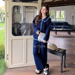 Autumn Winter Solid Sweet Oversized Thickened Fluffy Warm Homewear Sleepwear Women Half Side Velvet Pajamas