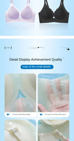 Ultra-thin Ice Silk Seamless Underwear Women's Small Breast Gathering Wireless Breast-Reducing Cooling Beautiful Back Bra