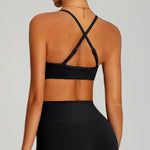 Women Cross Straps Sports Bra Gym Yoga Crop Workout Top Vest High Support Fitness Bralette Push Up Underwear Soft Breathable