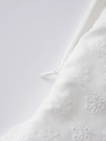 2026 Summer Women's Floral Eyelet White Cami Dress Sleeveless Square Neck A-line Dress Beach Bohemian Retro Sundress