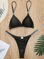 Sexy Shiny Sequins Mini Micro Thong Bikini Women Swimsuit Female Swimwear Two pieces Bikini set Brazilian Bathing Suit Swim Lady