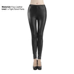 Skinny Pants Long Comfortable Bodycon Women Leggings Casual Trousers PU Leather Pants Female Sexy Lady Trousers