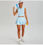 Fitness Tennis Short Skirts Women's Quick Cooling Sensation Sunscreen Pleated Skirt Outdoor UV Resistant Dance Golf Yoga Clothes