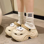 Cute DIY Butterfly Fashion Clogs For Women Summer Platform Shoes Soft EVA 2 Way Wear Sandals For Female Indoor Street Slippers