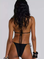 DEKA Luxury Black Diamond Bikini Women Sexy Rhinestone Push Up Mini Swimsuit Brazilian Beach Bathing Suit Thong Swimwear Biquini