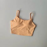 Women's yoga sports bra, small camisole vest integrated fixed gathering sports and fitness bra