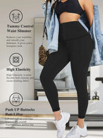 Womens High Waist Shaping Legging Tummy Control Butt Lifting Stretch Yoga Pant Training Sports Slimming Belly Plus Size Trousers