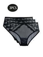 Sexy Underwear, Ultra-Thin Breathable Hollow Lace Underwear, Pure Cotton Crotch, Low-Waist Butt-Lifting Women's Briefs
