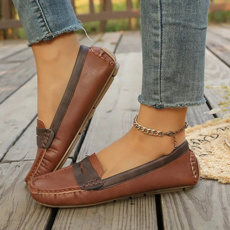 New Flats Shallow Loafers Women Walking Casual Shoes Designer Summer Comfort Soft Sole Shoes Brand Office