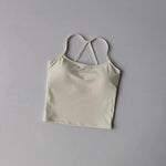 Women's Slim Fit Nude Sports Bra Yoga Fitness Vest Skin Friendly Pilates Top Beautiful Back Design Suspension Yoga Fitness Top