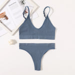 Women Seamless Bra Set Push Up Bras V-neck Tops High Rise Briefs Seamless Underwear Wire Free Brassiere Sexy Lingerie Set