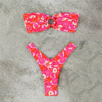 Micro Bikini Push Up Swimsuits For Women 2024 Sexy Female Swimwear Brazilian Bikini Set Thong Biquini Swim Suits Print Beachwear