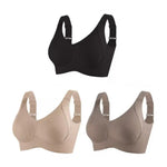 Support Bra Yoga Underwear Wireless Push-Up Bra Natural Lift Seamless Vest Type Straps Wire-Free Full Coverage Bra