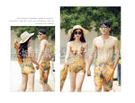 Swimsuit Fashionable Sweet Couple Swimsuit Bikini Three Piece Men's Beach Shorts