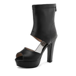 Retro Rome Gladiator Sandals Women Peep Toe Thin High Heels Summer Shoes 2026 Zip Lady Party Nightclub Show Plus Size 43