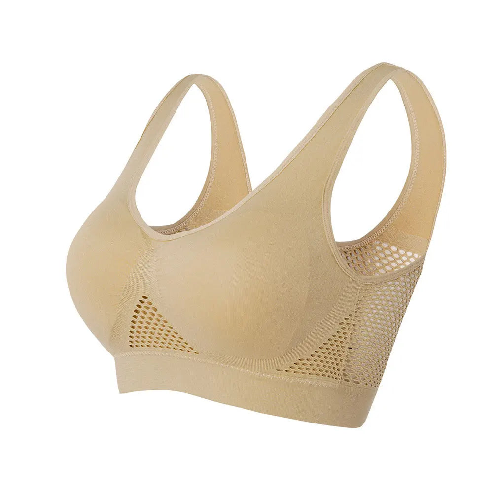 S-6XL Hollow Out Women Sport Bra Fitness Yoga Running Vest Underwear Padded Crop Tops Underwear wireless gym top bras Breathable