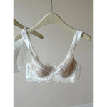 French Lace Minimizer Bra Set Large Bust | U-Plunge Push Up Anti-Sagging Sexy Underwear | Summer NewHot Sale MOYISU Panty Set