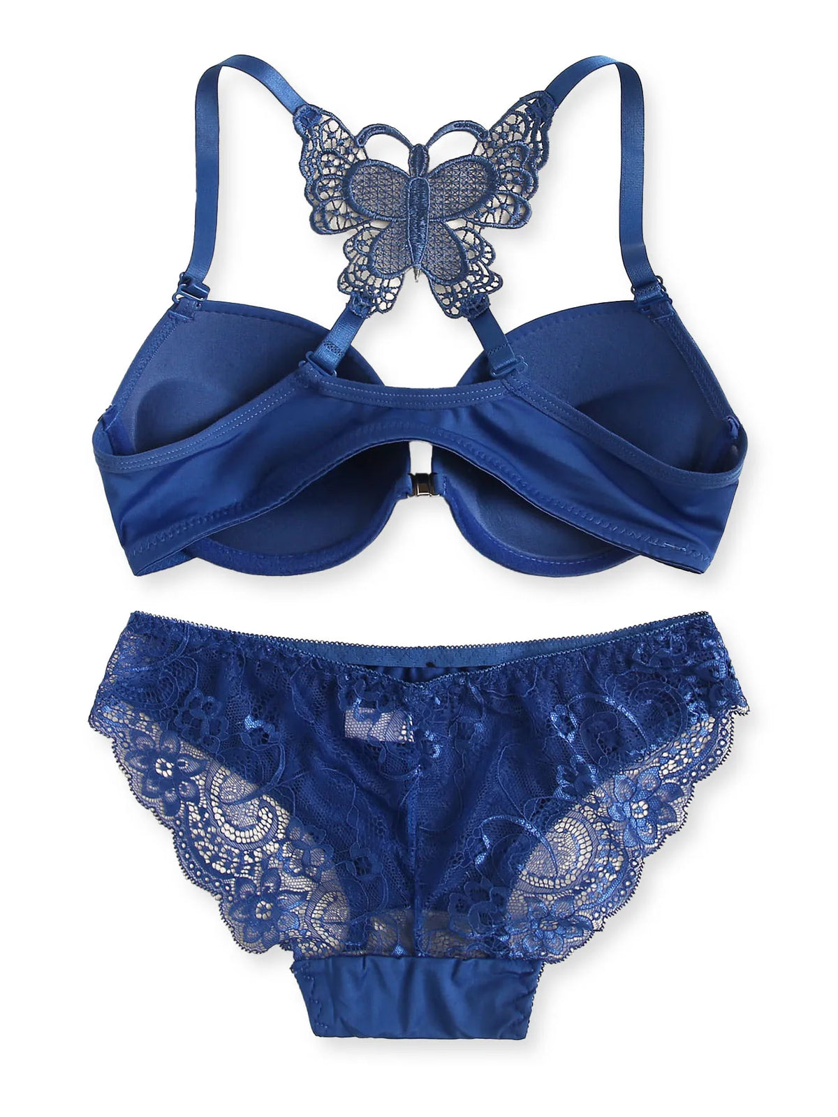 Hot selling 2-piece set of sexy red front button braissere beautiful back butterfly fashion bra push up women's set A2120
