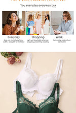 Elegant Womens Lace Bra Hollow Out Design Underwire Support Sexy Lingerie BH Tops UnderwearPlus Size A B C D E Cup
