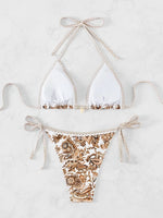 2026 Halter String Triangle Two Piece Bikini Women Swimwear Female Swimsuit Bathers Bathing Swimming Suit Beachwear Summer