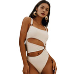 One Piece Women Swimsuit Sexy Stain Resistant Shoulder Strap Bikini Set Slim Fit Push Up Summer Beachwear For Holiday