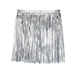 Bright Colors Beach Dance Skirt Hawaii Skirt Elastic Mid-rise Adults Kids Mini Skirt Rain Fringe Tassels Adjustable Curtain