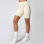 Yoga Shorts Women Fitness Shorts V-shaped Waist Running Cycling Shorts Breathable Sports Leggings Workout Gym Shorts