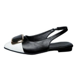 2026 Women's Sandals Square Buckle Pointed Toe Thick Heels Back Strap Buckle Ladies Pumps Dress Shoes