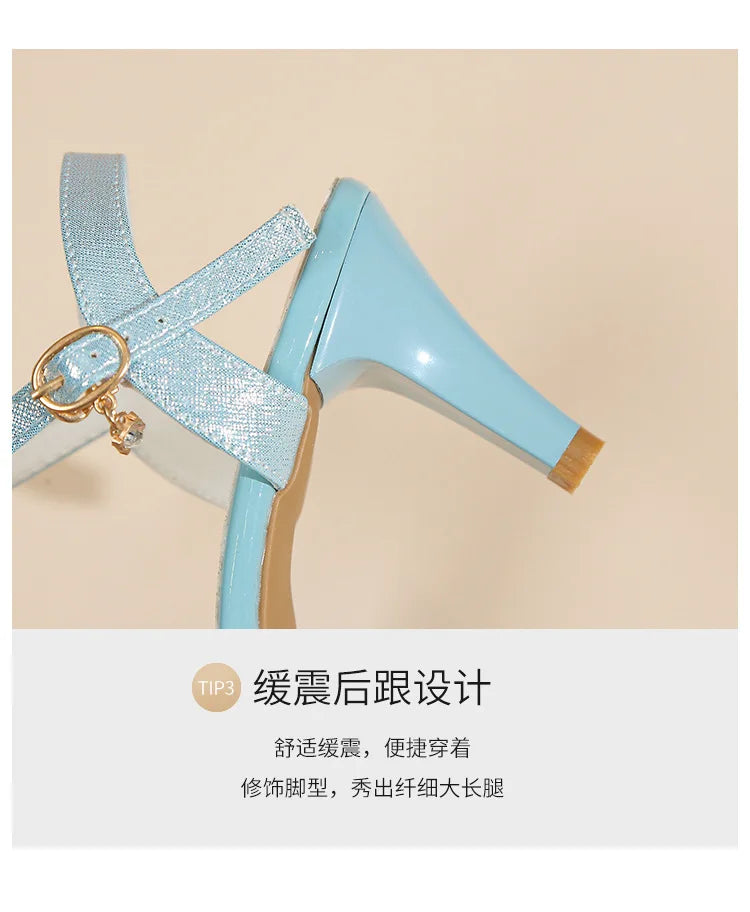 Sandals for Women'sNew Summer Elegant Temperament High Heels Coarse Heels Fish Mouth Breathable Comfortable Fashion Pumps