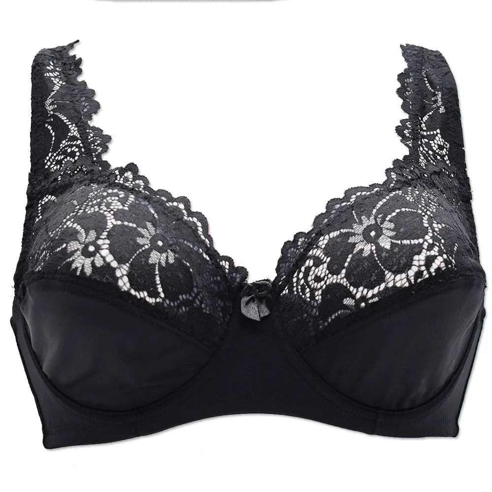 Bras For Womens Lingerie Floral Lace Bra Underwire Brassiere PerspectivePlus Size Bralette Female Sexy Underwear Tops