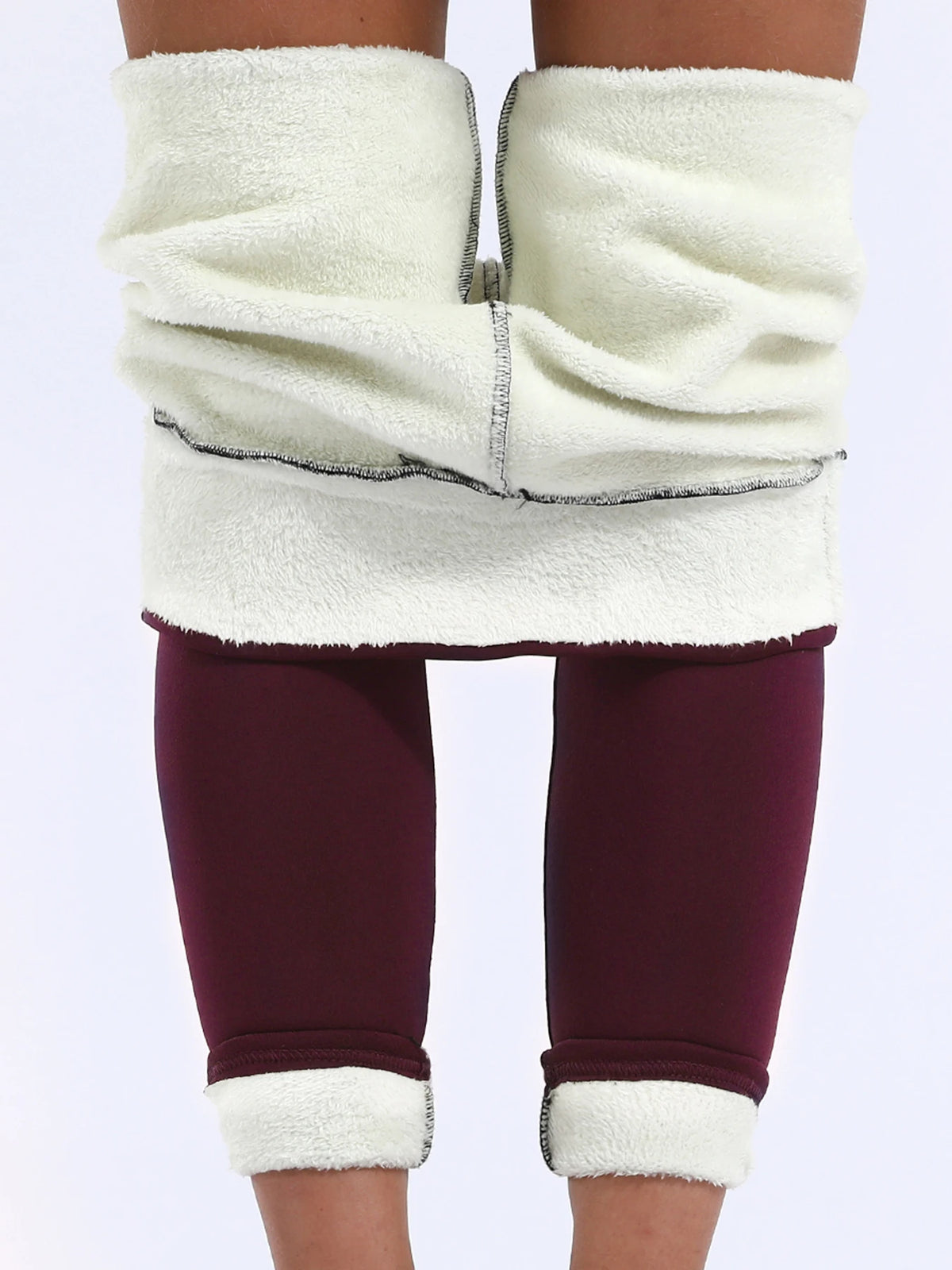 Women Velvet Leggings Autumn Winter Warm Fleece Tights Velvet Solid Color Prevent Cold Leggings Stretch Leggings