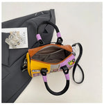 PU New Personality Stylish Shoulder Bags Design Patchwork Zipper 2025 Hot Sale Women's Bags Retro High Quality Women's Bags
