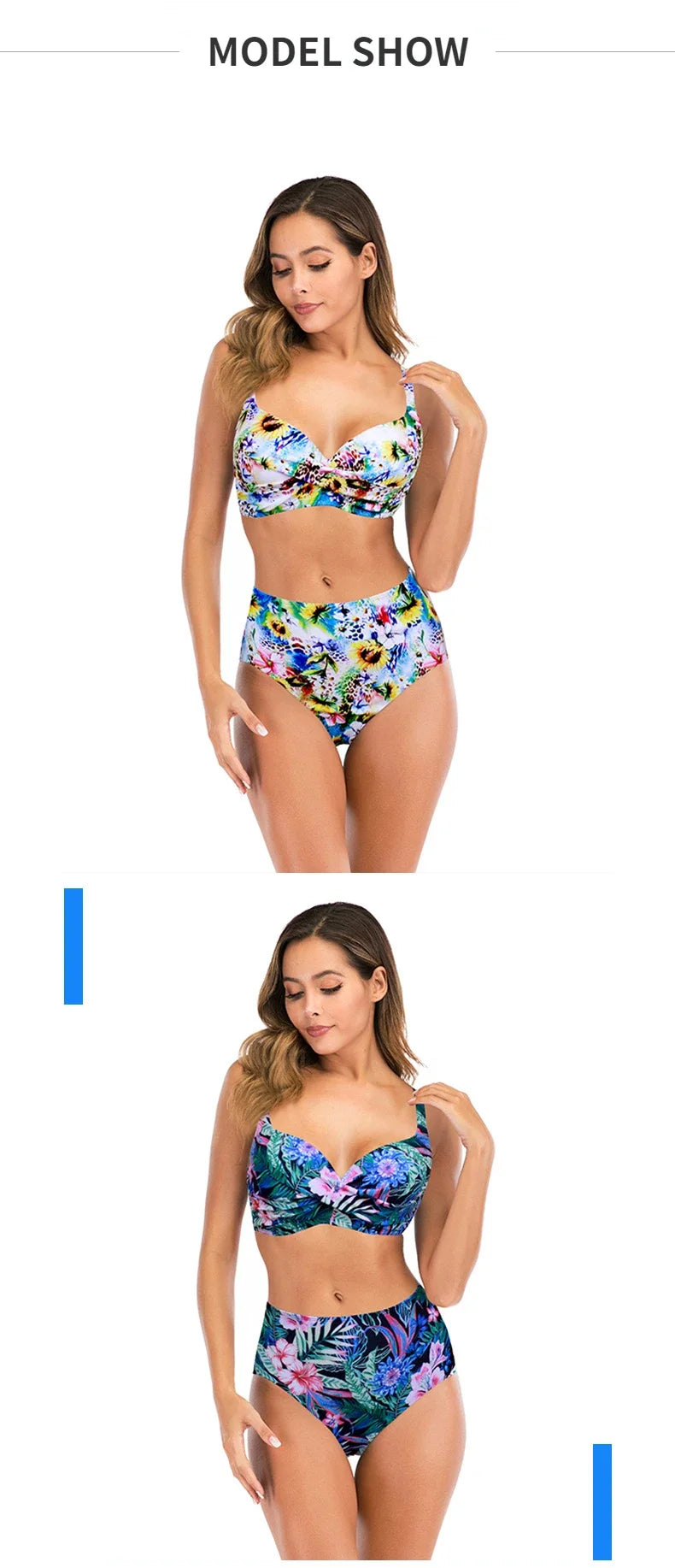 Sexy Bikini Women Push Up Swimwear Swimsuit Flower Print High Waist Bikinis Set Bathing Suit Beach Bikini Banadores Mujer 2026