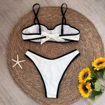 Sexy Splicing Micro Bikini 2024 Women Swimsuit Female Swimwear Thong Bikinis Set Brazilian Halter Beach Wear Bathing Suit