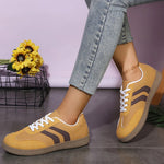 2026 Women's Flats Round Toe Lace-Up Platform German Training Shoes Women Comfy Plus Size 43 Non Slip Soft Sole Sneakers Woman