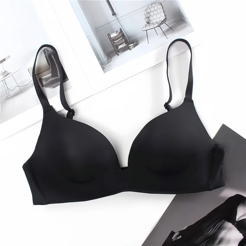 2Pcs/Set Push Up Bra Padded Bras For Women Non-wire Brassiere Sexy Lingerie Solid Color 3/4 Cup Underwear Comfort Intimates