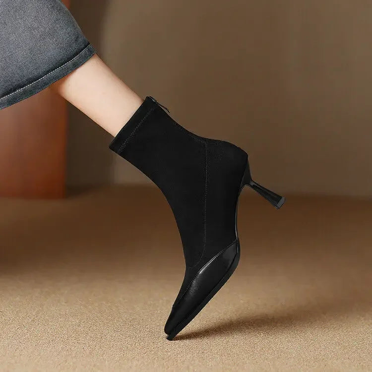 Vintage Thick Heel Women Knee High Boots Fashion Ladies Belt Buckle Knight Long Booties botas de inverno feminina