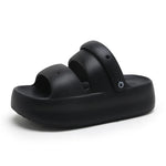 Women Summer Platform Sandals Thick Sole Home Street Slippers Soft EVA Girls Student Daily Walking Shoes 2 Way Wear Sandalias