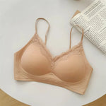Wirefree Bra for Small Boobs Push Up Padded Strappy Summer Bralette Seamless Comfort Daily Wear Lightweight Thin Straps Lingerie