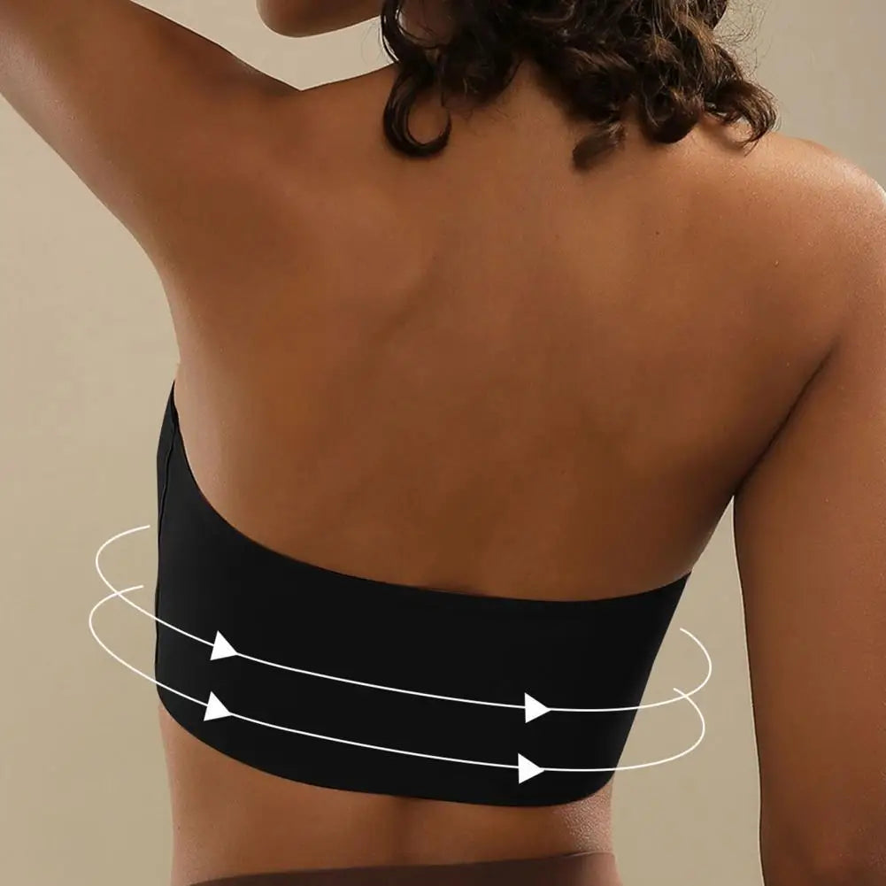Comfort Tube Top Strapless Bra for Women Push Up Non-Slip Bandeau No Underwire Front Closure Bralette