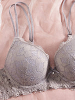 6-Piece Set Lace Women's Underwear Set No Lining Lace Push up Bra Comfortable Fitting Sexy Mesh Lace Panties Women's Bra Set