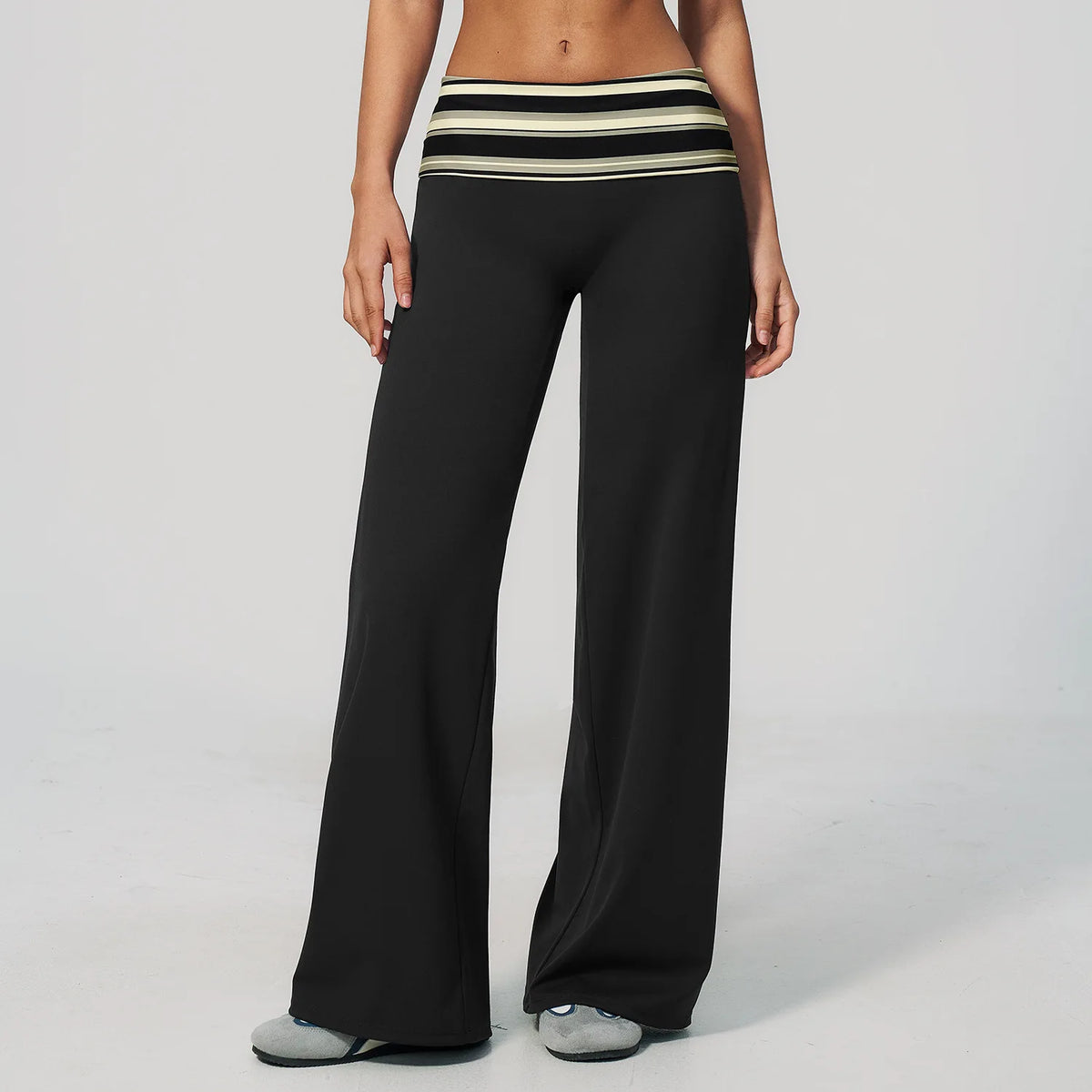 Straight Leg Flared Pants Women's Yoga Bell Bottom Gym Workout Leggings Female Naked Feel Pilates Running Sports Flared Trousers