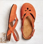 2023Women Sandals Summer Ladies Girls Comfortable Ankle Hollow Round Toe Sandals Woman Soft Beach Sole Female Shoes Plus Size