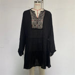 2025 Long Sleeve Hollow Out Crochet Knitted Tunic Beach Cover Up Cover-ups Beach Dress Beach Wear Beachwear Female Women K6674