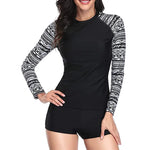 Women's Swimsuit Tankini Set Female Long Sleeves Swimwear 2026 Surfing Sports Pool Beachwear 3-Piece Bathing Suits With Shorts