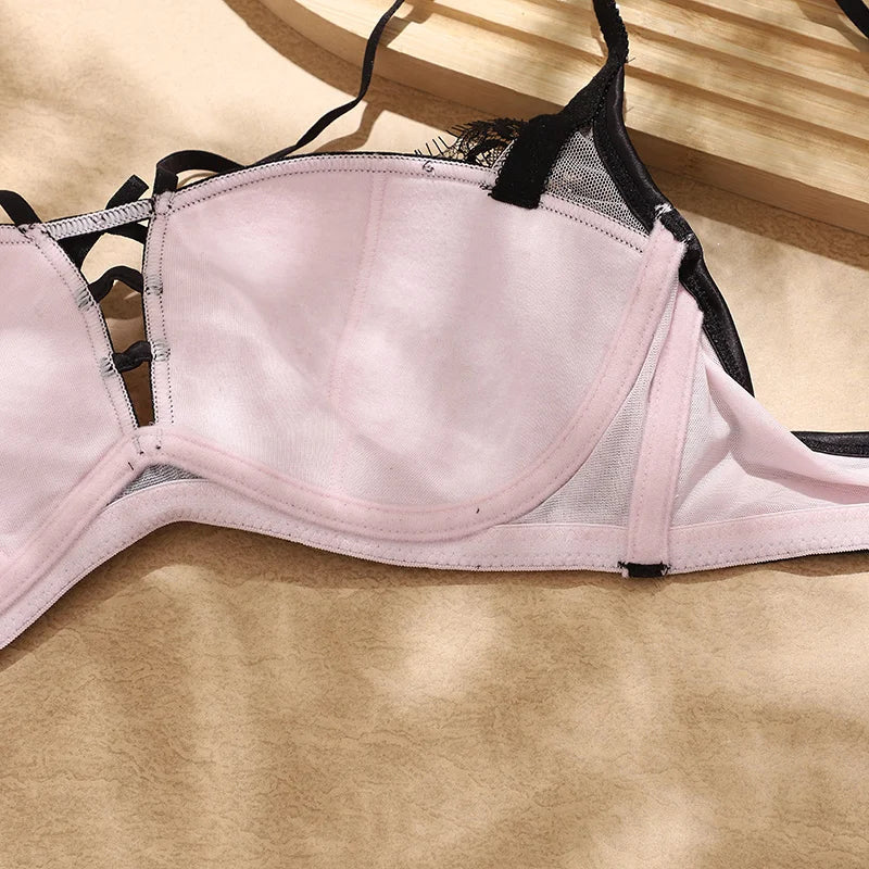 2024 Autumn/Winter 1/2 Bra Fashion Hollow Lace Push Up Bra Sexy Underwear Women Lingerie Intimates FW6051