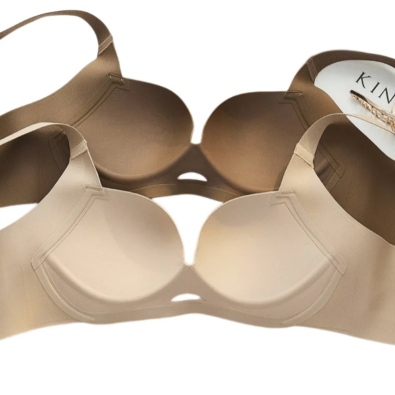 Push-Up Bra Women Adjustable Straps No Show Underwear Comfort Lift-Up Non-wired Bras Anti-spill Plus Size Lingerie M-3XL