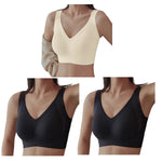 3Pcs/Set Push-Up Bras Women Padded Side Support Underwear Non-wire Bra Comfort Wide Straps Lingerie Plus Size Intimates M-4XL